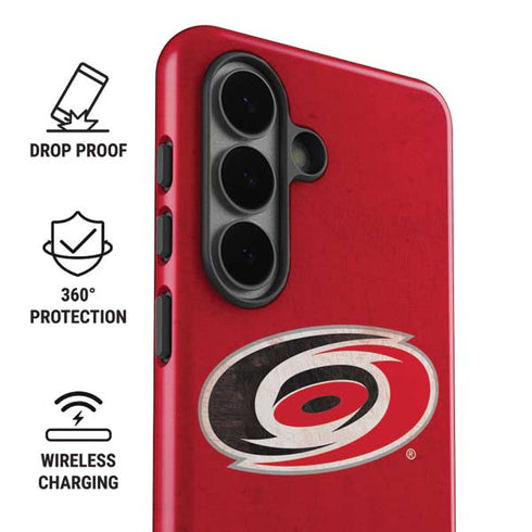 NHL Carolina Hurricanes Distressed Galaxy S26 Impact Case