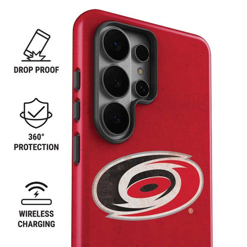 NHL Carolina Hurricanes Distressed Galaxy S26 Ultra Impact Case