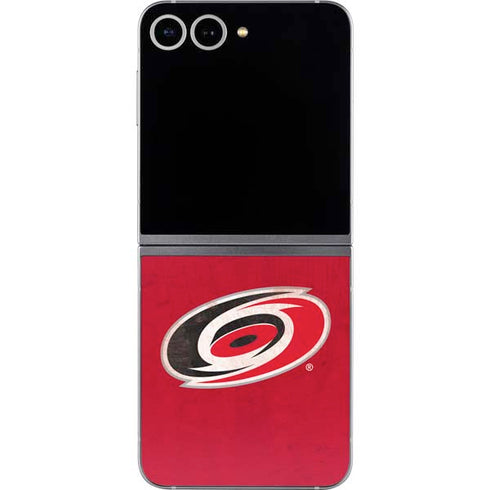 NHL Carolina Hurricanes Distressed Galaxy Z Flip6 Skin