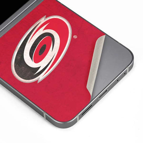 NHL Carolina Hurricanes Distressed Galaxy Z Flip6 Skin