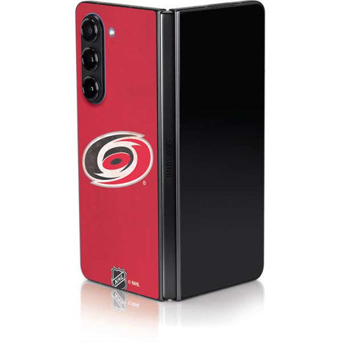NHL Carolina Hurricanes Distressed Galaxy Z Fold5 5G Skin