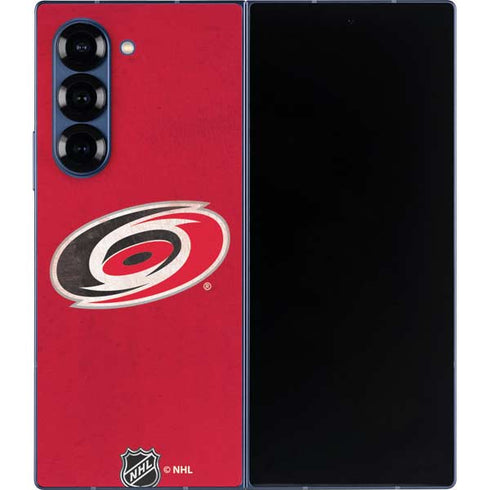 NHL Carolina Hurricanes Distressed Galaxy Z Fold6 Skin