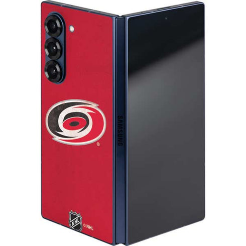 NHL Carolina Hurricanes Distressed Galaxy Z Fold6 Skin