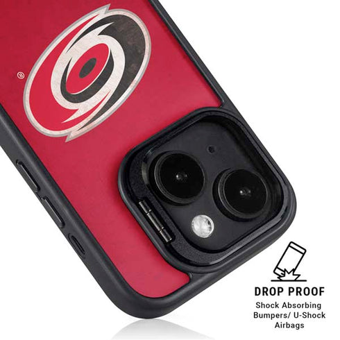 NHL Carolina Hurricanes Distressed iPhone 14 Kickstand Case