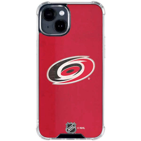 NHL Carolina Hurricanes Distressed iPhone 15 Clear Case