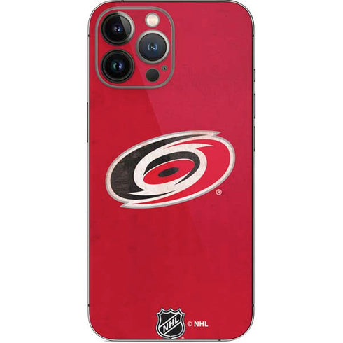 NHL Carolina Hurricanes Distressed iPhone 15 Pro Max Skin