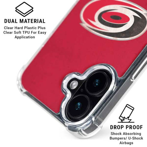 NHL Carolina Hurricanes Distressed iPhone 16 MagSafe Case