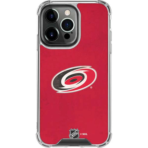 NHL Carolina Hurricanes Distressed iPhone 16 Pro Clear Case