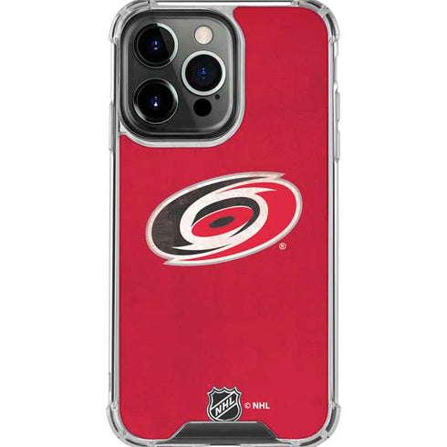 NHL Carolina Hurricanes Distressed iPhone 16 Pro Max Clear Case