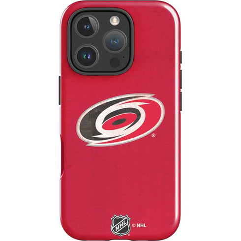 NHL Carolina Hurricanes Distressed iPhone 16 Pro Max Impact Case
