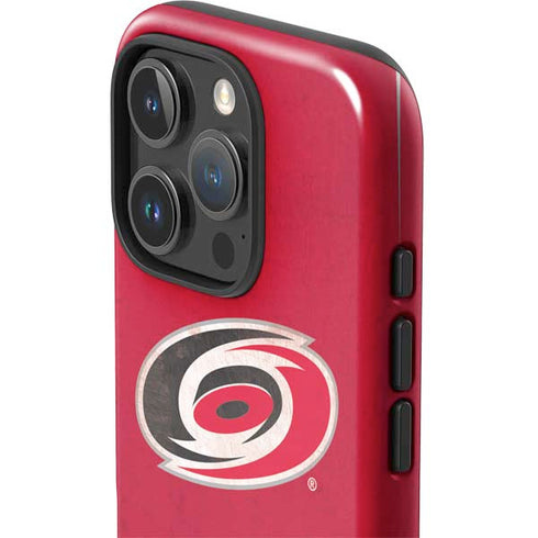 NHL Carolina Hurricanes Distressed iPhone 16 Pro Max Impact Case