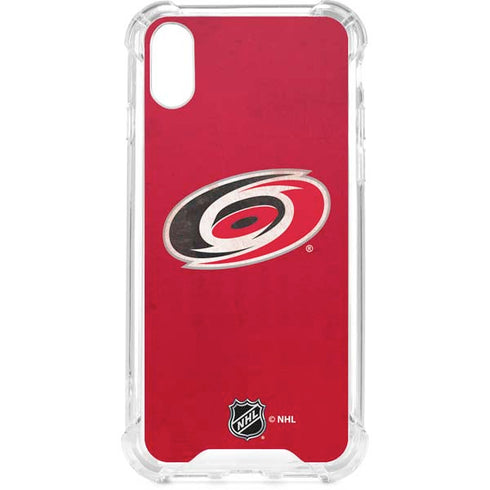 NHL Carolina Hurricanes Distressed iPhone XS Clear Case