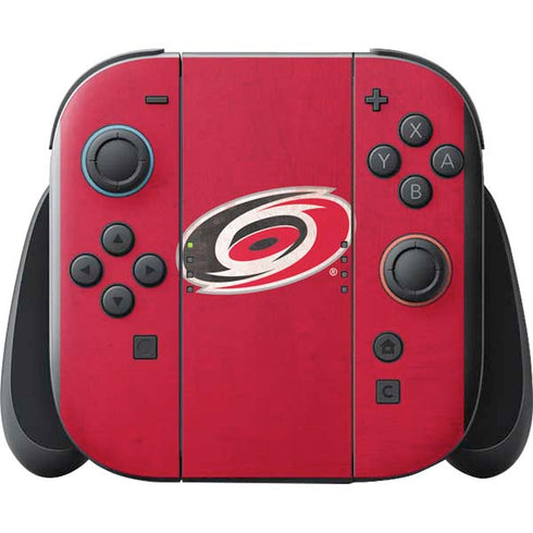 NHL Carolina Hurricanes Distressed Nintendo Switch 2 (2025) with Joy-Con Skin