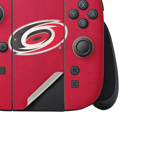 NHL Carolina Hurricanes Distressed Nintendo Switch 2 (2025) Joy-Con Controller Skin