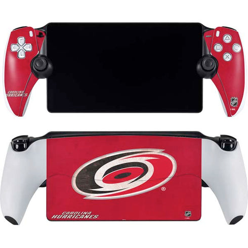 NHL Carolina Hurricanes Distressed PlayStation Portal Remote Player Skin