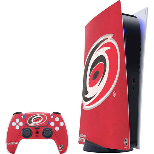 NHL Carolina Hurricanes Distressed PlayStation PS5 Skins