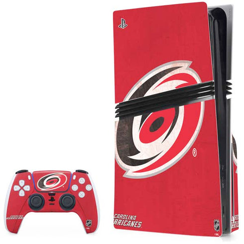 NHL Carolina Hurricanes Distressed PlayStation PS5 Skins