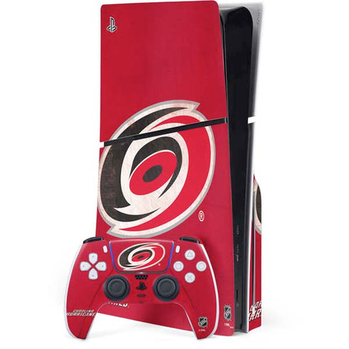 NHL Carolina Hurricanes Distressed PlayStation PS5 Skins