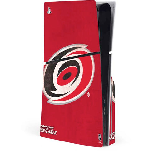 NHL Carolina Hurricanes Distressed PlayStation PS5 Skins
