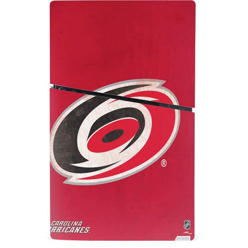 NHL Carolina Hurricanes Distressed PS5 Slim Digital Edition Console Skin