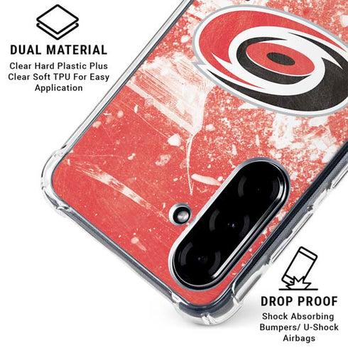 NHL Carolina Hurricanes Frozen Galaxy A36 5G Clear Case