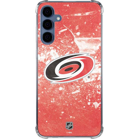 NHL Carolina Hurricanes Frozen Galaxy A55 5G Clear Case