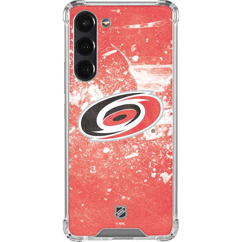 NHL Carolina Hurricanes Frozen Galaxy S24 FE Clear Case