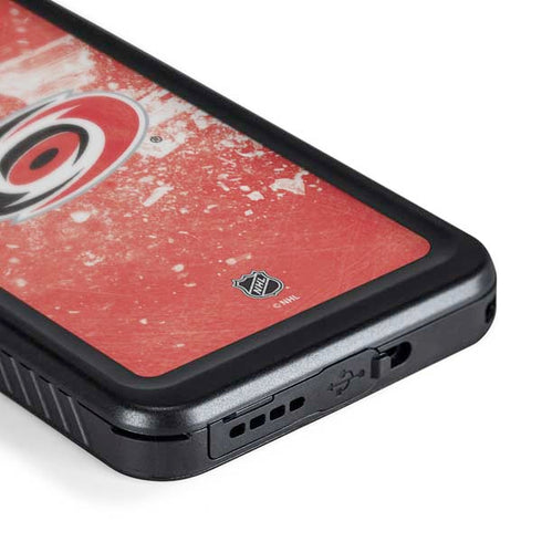 NHL Carolina Hurricanes Frozen Galaxy S24 Plus Waterproof Case