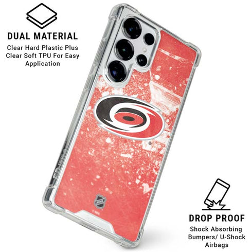 NHL Carolina Hurricanes Frozen Galaxy S25 Ultra Clear Case