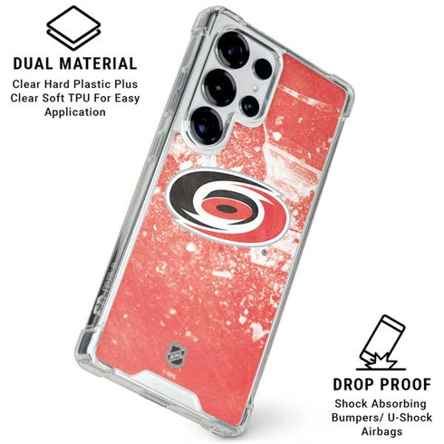 NHL Carolina Hurricanes Frozen Galaxy S26 Ultra Clear Case