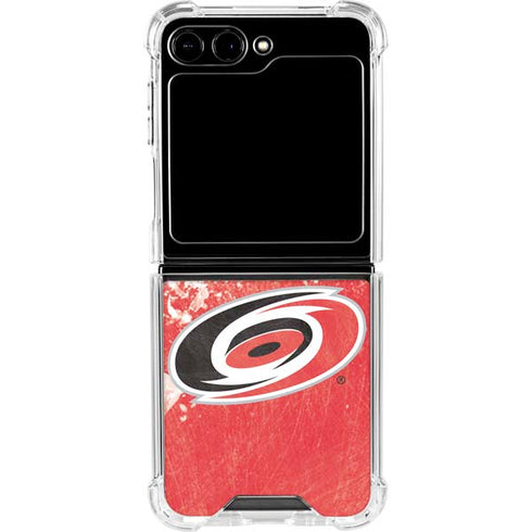 NHL Carolina Hurricanes Frozen Galaxy Z Flip6 Clear Case
