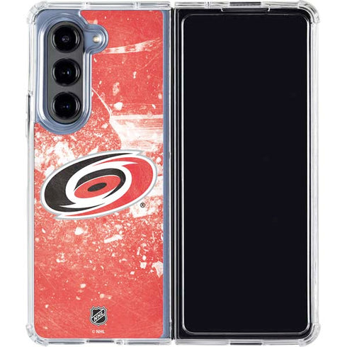 NHL Carolina Hurricanes Frozen Galaxy Z Fold5 5G Clear Case