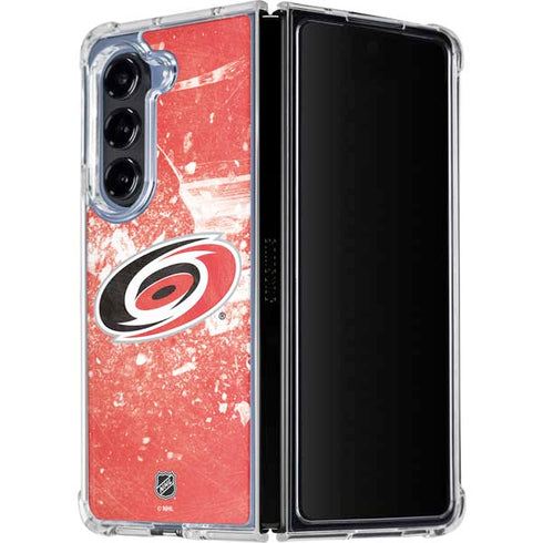 NHL Carolina Hurricanes Frozen Galaxy Z Fold5 5G Clear Case