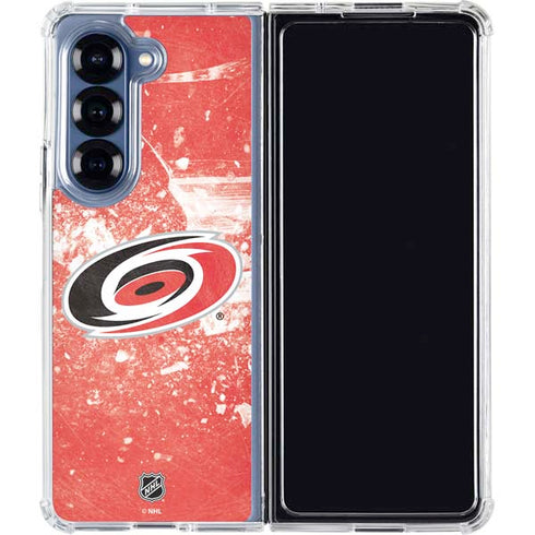 NHL Carolina Hurricanes Frozen Galaxy Z Fold6 Clear Case