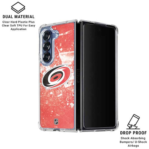 NHL Carolina Hurricanes Frozen Galaxy Z Fold6 Clear Case