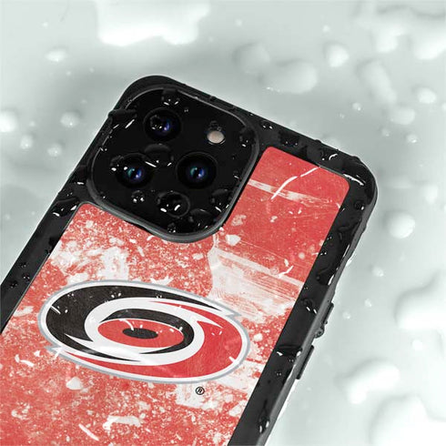 NHL Carolina Hurricanes Frozen iPhone 15 Pro Waterproof Case