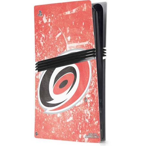 NHL Carolina Hurricanes Frozen PS5 Pro Console Skin