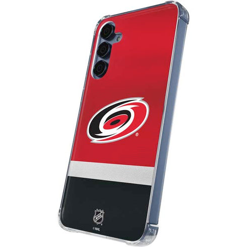 NHL Carolina Hurricanes Jersey Galaxy A55 5G Clear Case