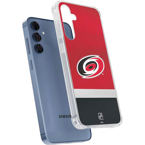 NHL Carolina Hurricanes Jersey Galaxy A55 5G Clear Case