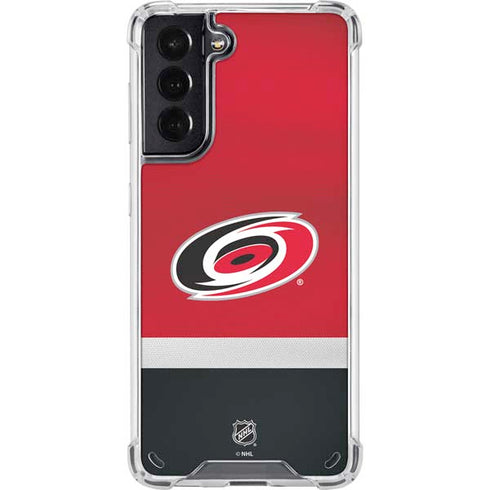 NHL Carolina Hurricanes Jersey Galaxy S21 5G Clear Case