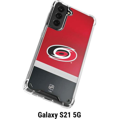 NHL Carolina Hurricanes Jersey Galaxy S21 5G Clear Case