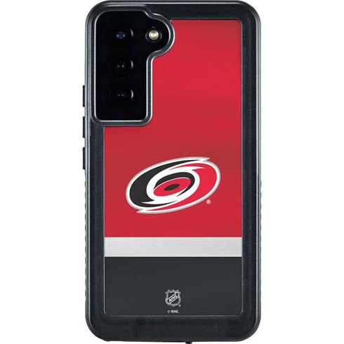 NHL Carolina Hurricanes Jersey Galaxy S24 Plus Waterproof Case