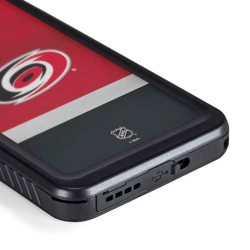 NHL Carolina Hurricanes Jersey Galaxy S24 Plus Waterproof Case