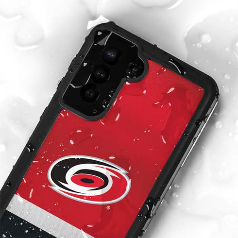 NHL Carolina Hurricanes Jersey Galaxy S24 Plus Waterproof Case