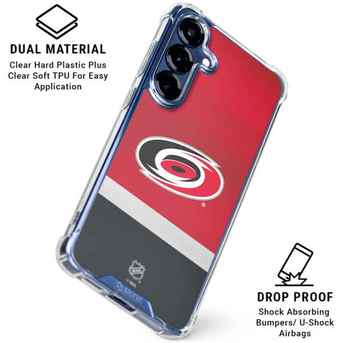 NHL Carolina Hurricanes Jersey Galaxy S25 FE Clear Case
