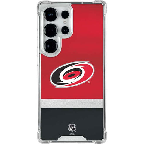 NHL Carolina Hurricanes Jersey Galaxy S25 Ultra Clear Case