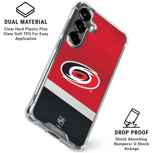 NHL Carolina Hurricanes Jersey Galaxy S26 Clear Case