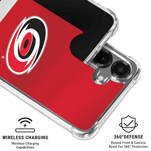 NHL Carolina Hurricanes Jersey Galaxy S26 Plus Clear Case