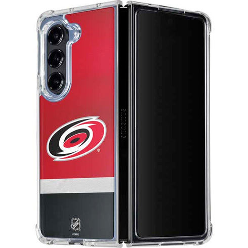 NHL Carolina Hurricanes Jersey Galaxy Z Fold5 5G Clear Case