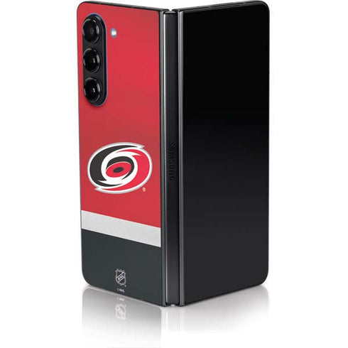 NHL Carolina Hurricanes Jersey Galaxy Z Fold5 5G Skin